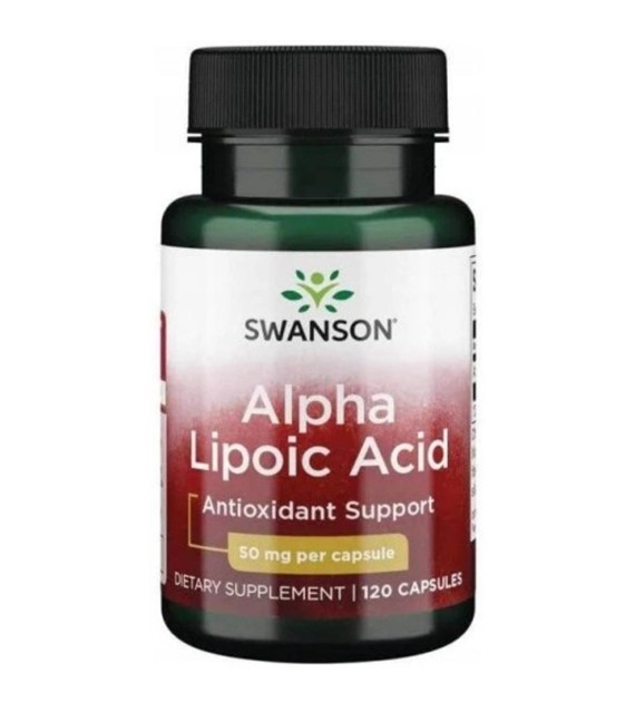 Swanson ALA, Kwas Alfa-liponowy 50 mg - 120 kapsułek