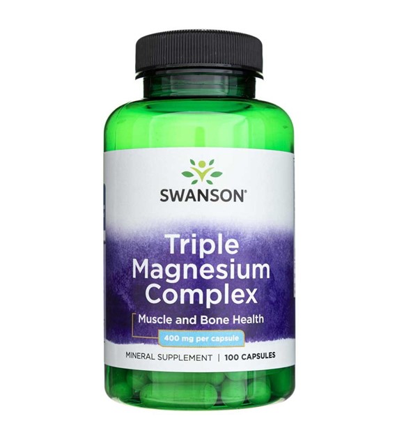 Swanson Triple Magnesium Complex 400 mg - 100 kapslí
