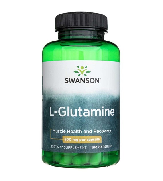 Swanson L-Glutamin 500 mg - 100 Kapseln