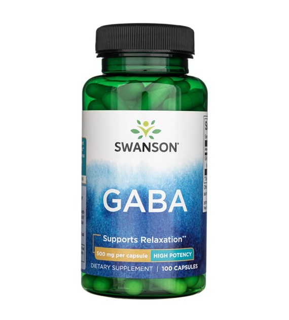 Swanson GABA 500 mg - 100 kapslí