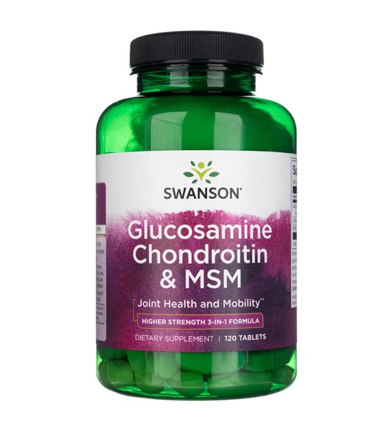 Swanson Glukozamina Chondroityna MSM 500 mg - 120 tabletek