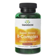 Swanson Super Stress B-Complex z Witaminą C - 100 kapsułek