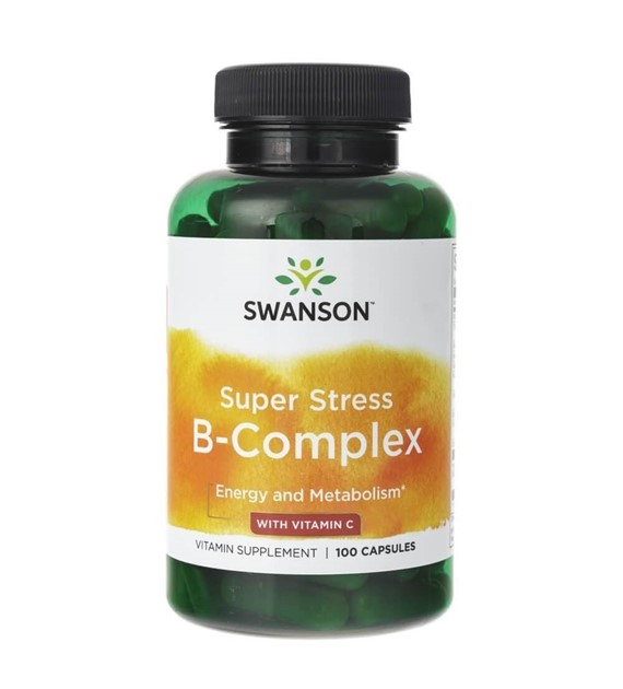 Swanson Super Stress B-Complex z Witaminą C - 100 kapsułek