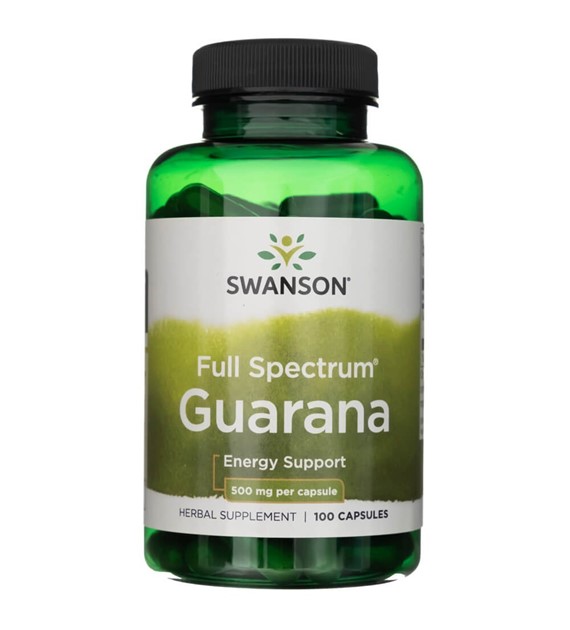 Swanson Guarana 500 mg - 100 kapsułek