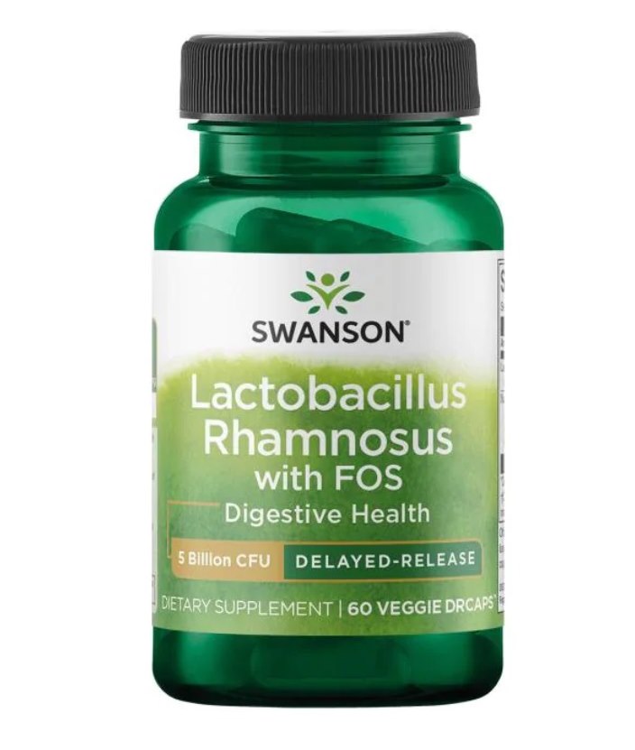 Swanson Probiotyk Lactobacillus Rhamnosus z FOS - 60 kapsułek