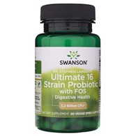 Swanson Ultimate 16 kmenů probiotik s FOS - 60 veg. kapslí