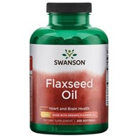 Swanson Olej lniany 1000 mg - 200 kapsułek