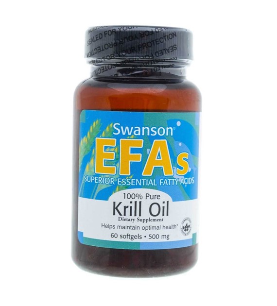 Swanson Olej z kryla antakrytycznego (Krill Oil) 500 mg - 60 kapsułek