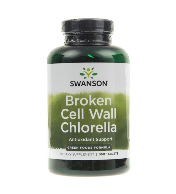 Swanson Chlorella (Rozłupane ścianki komórek) - 360 tabletek