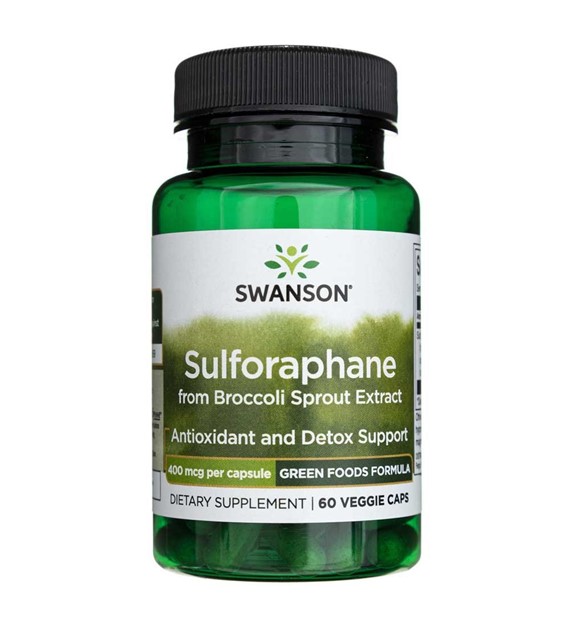 Swanson Sulforaphane z brokolice 400 mcg - 60 veggie kapslí