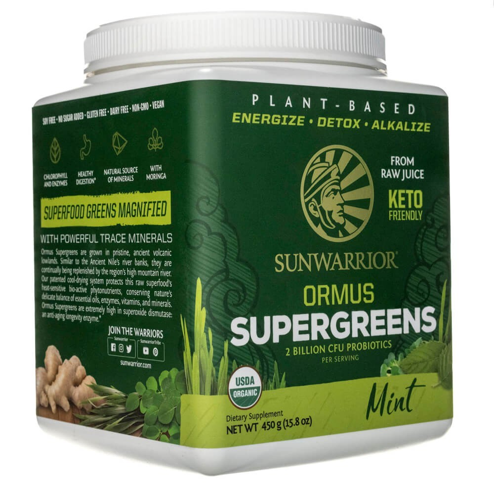 Sunwarrior Ormus SuperGreens miętowy - 450 g