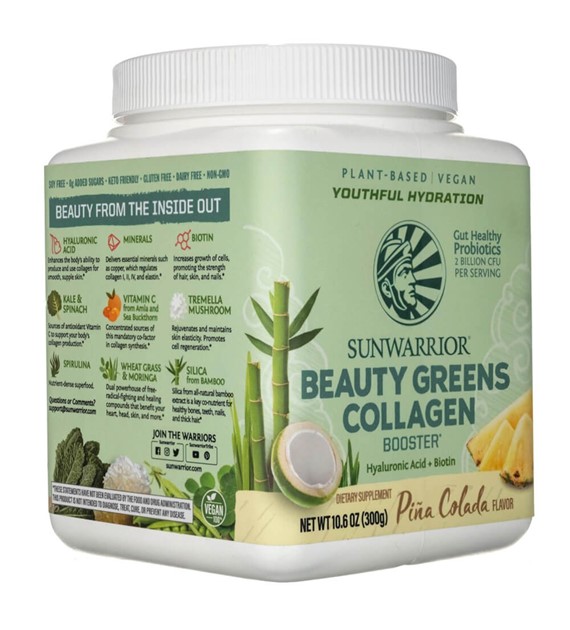 Sunwarrior Beauty Greens Collagen Booster Pina Colada - 450 g