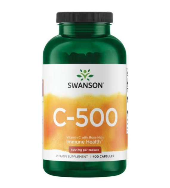 Swanson Witamina C 500 mg z dziką różą - 250 kapsułek