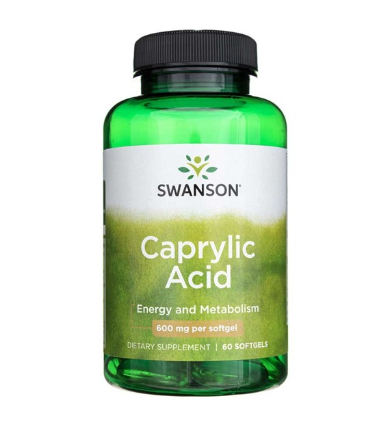 Swanson Caprylic Acid 600 mg - 60 Softgels