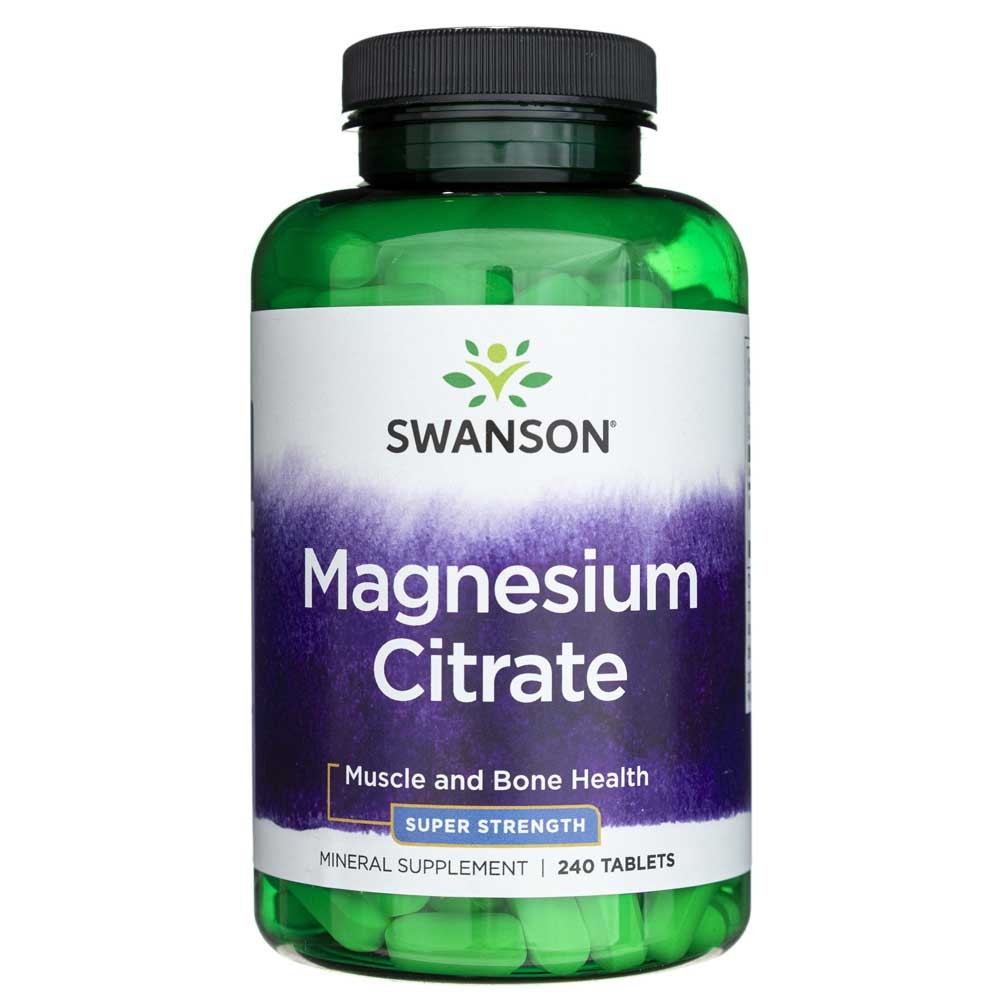 Swanson Cytrynian Magnezu 225 mg - 240 tabletek