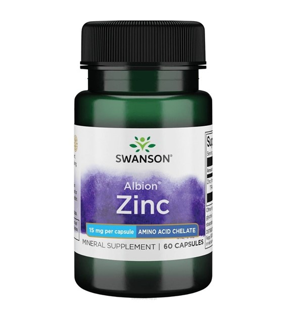 Swanson Albion Chelat Cynku 15 mg - 60 kapsułek
