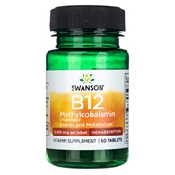 Swanson Vitamin B12 Methylcobalamin 5000 mcg - 60 Tablets