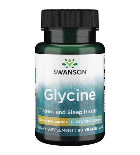 Swanson AjiPure Glicyna 500 mg - 60 kapsułek