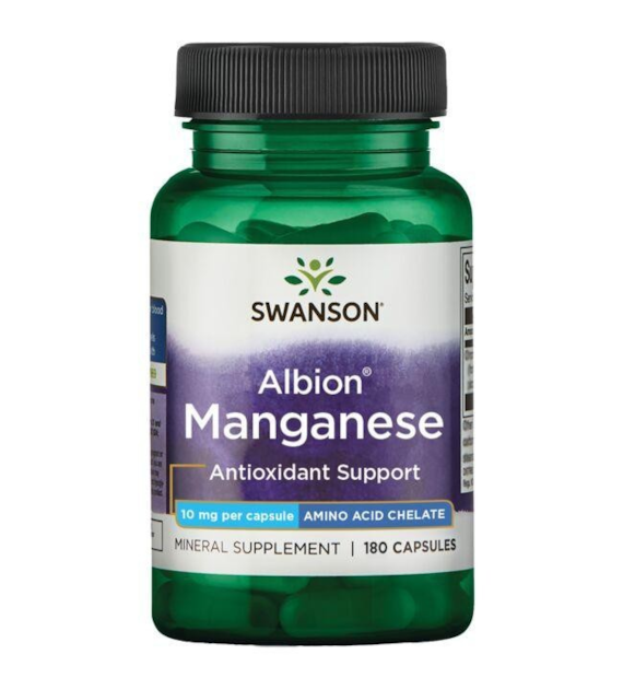 Swanson Albion Chelat Manganu 10 mg - 180 kapsułek