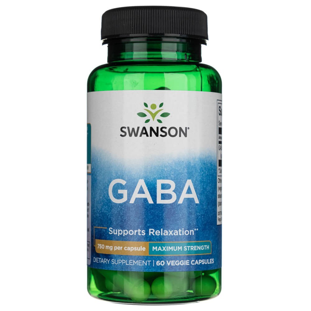 Swanson GABA 750 mg - 60 kapsułek