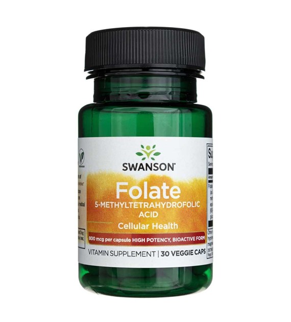 Swanson Folat 5-Methyltetrahydrofolsäure 800 mcg - 30 vegetarische Kapseln