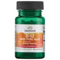Swanson Witamina B12 500 mcg do ssania, truskawka - 60 pastylek