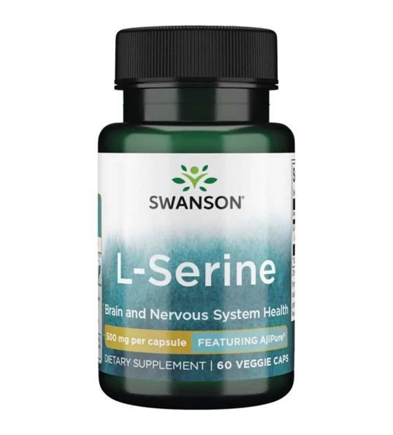 Swanson AjiPure L-seryna 500 mg - 60 kapsułek