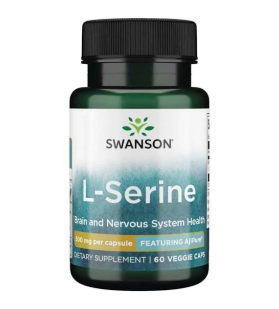 Swanson AjiPure L-seryna 500 mg - 60 kapsułek