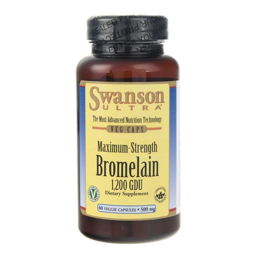 Swanson Bromelina Maksymalna Moc 1200 GDU - 60 kapsułek