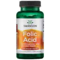 Swanson Kwas Foliowy 800 mcg - 250 kapsułek
