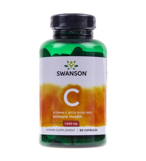 Swanson Witamina C z dziką różą 1000 mg - 90 kapsułek