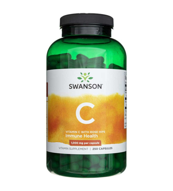 Swanson Vitamin C with Rose Hips 1000 mg - 250 Capsules
