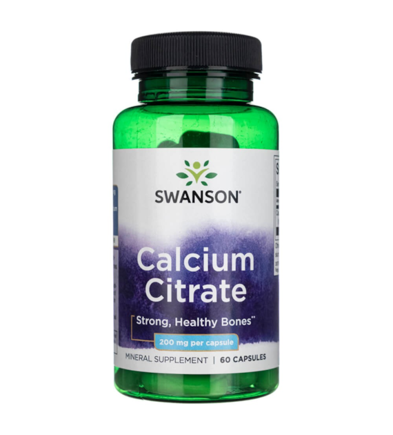 Swanson Cytrynian wapnia 200 mg - 60 kapsułek