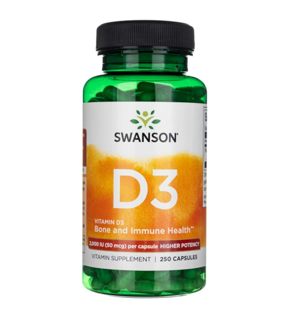 Swanson Witamina D3 2000 IU - 250 kapsułek