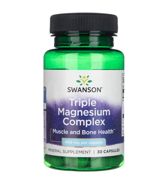 Swanson Triple Magnesium Complex (Magnez) 400 mg - 30 kapsułek