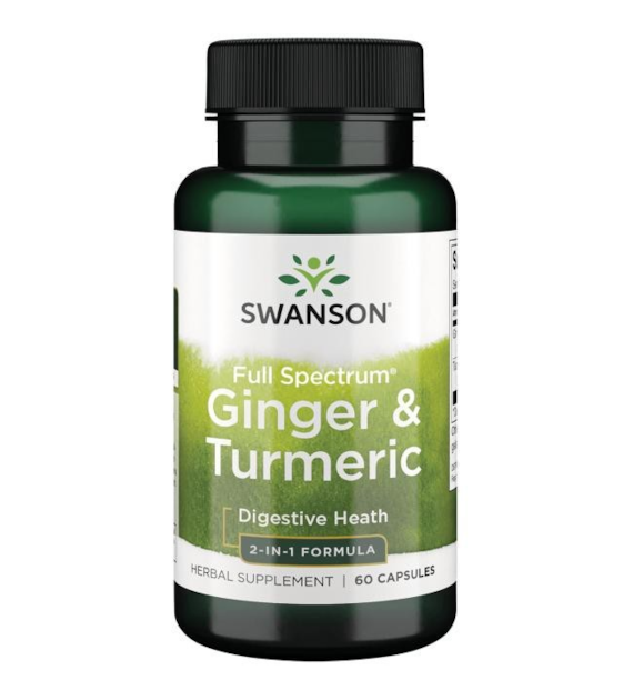 Swanson Ginger & Turmeric (Imbir i Kurkuma) - 60 kapsułek