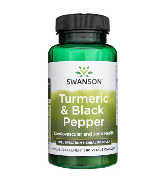 Swanson Full Spectrum Kurkuma i Czarny Pieprz - 60 kapsułek