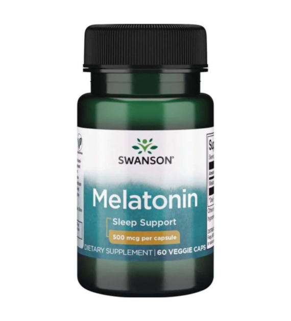 Swanson Melatonina 500 mcg - 60 kapsułek