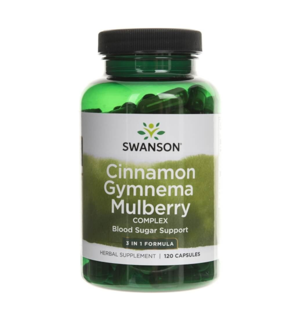 Swanson Kompleks Cynamonu, Gymnemy i Morwy - 120 kapsułek