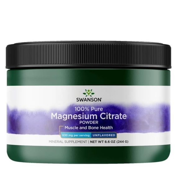 Swanson 100% Pure Magnesium Citrate Powder - 244 g