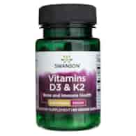 Swanson Vitamins D3 & K2 - 60 Veg Capsules
