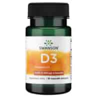 Swanson Witamina D3 4000 IU (100 mcg) - 90 kapsułek