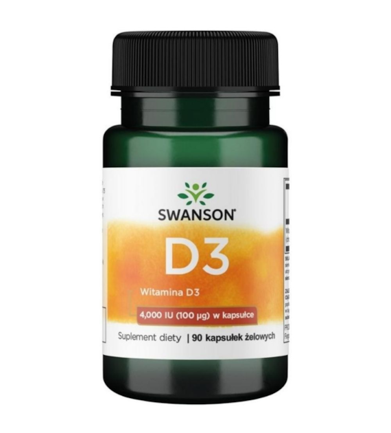 Swanson Witamina D3 4000 IU (100 mcg) - 90 kapsułek