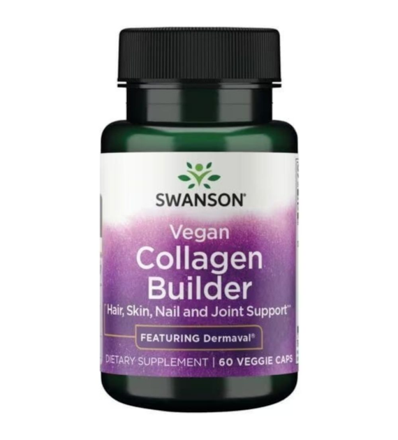 Swanson Vegan Collagen Builder, Dermaval - 60 kapsułek