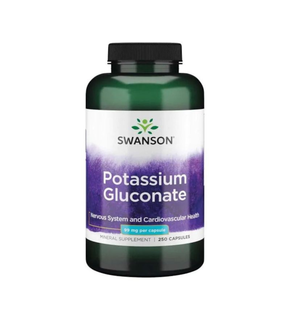 Swanson Potassium Gluconate (Glukonian Potasu) 99 mg - 250 kapsułek