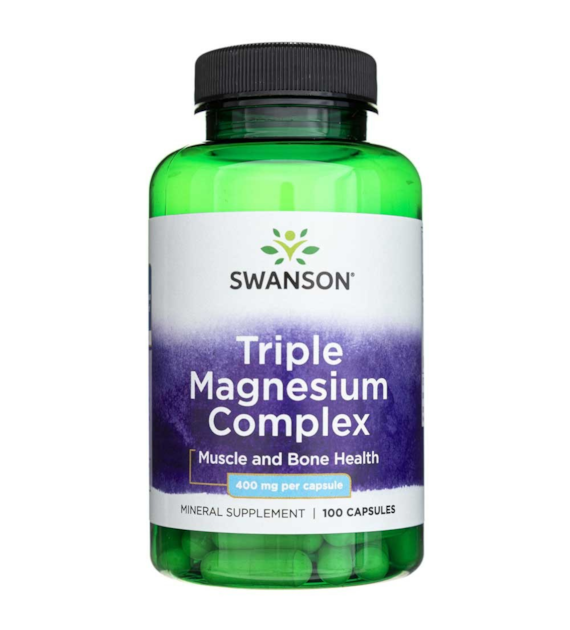 Swanson Triple Magnesium Complex (Magnez) 400 mg - 100 kapsułek