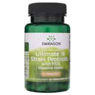 Swanson Ultimate 16 Strain Probiotic with FOS - 60 Veg Capsules