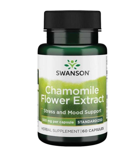 Swanson Ekstrakt z kwiatów rumianku 500 mg - 60 kapsułek