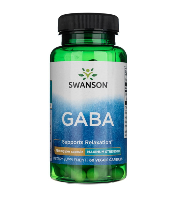 Swanson GABA 750 mg - 60 kapsułek