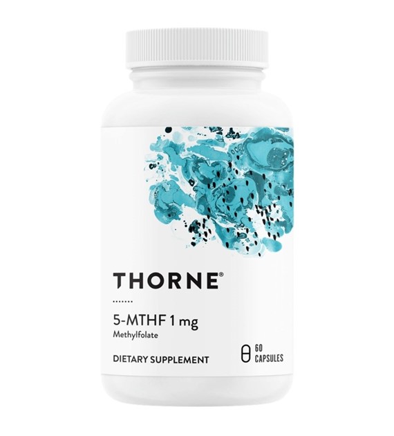 Thorne Research 5-MTHF, Kwas foliowy 1 mg - 60 kapsułek